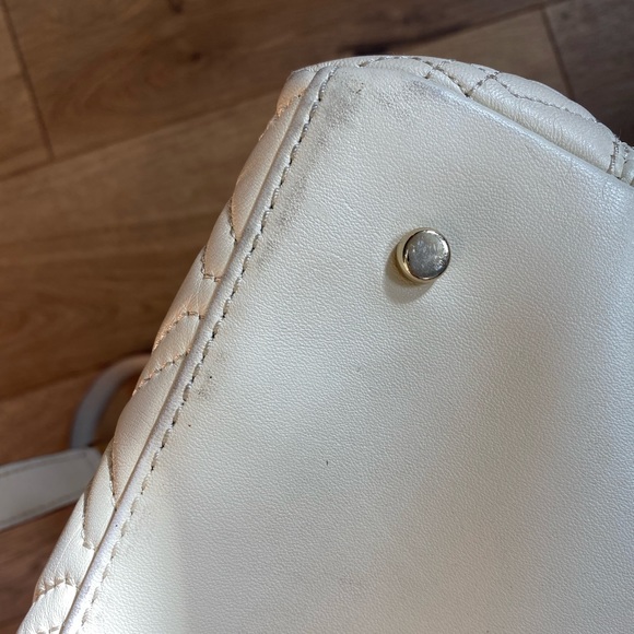 Kate Spade Rachelle Shoulder Bag Ivory Eggshell Double Handle Quilted Le… - Picture 10 of 10